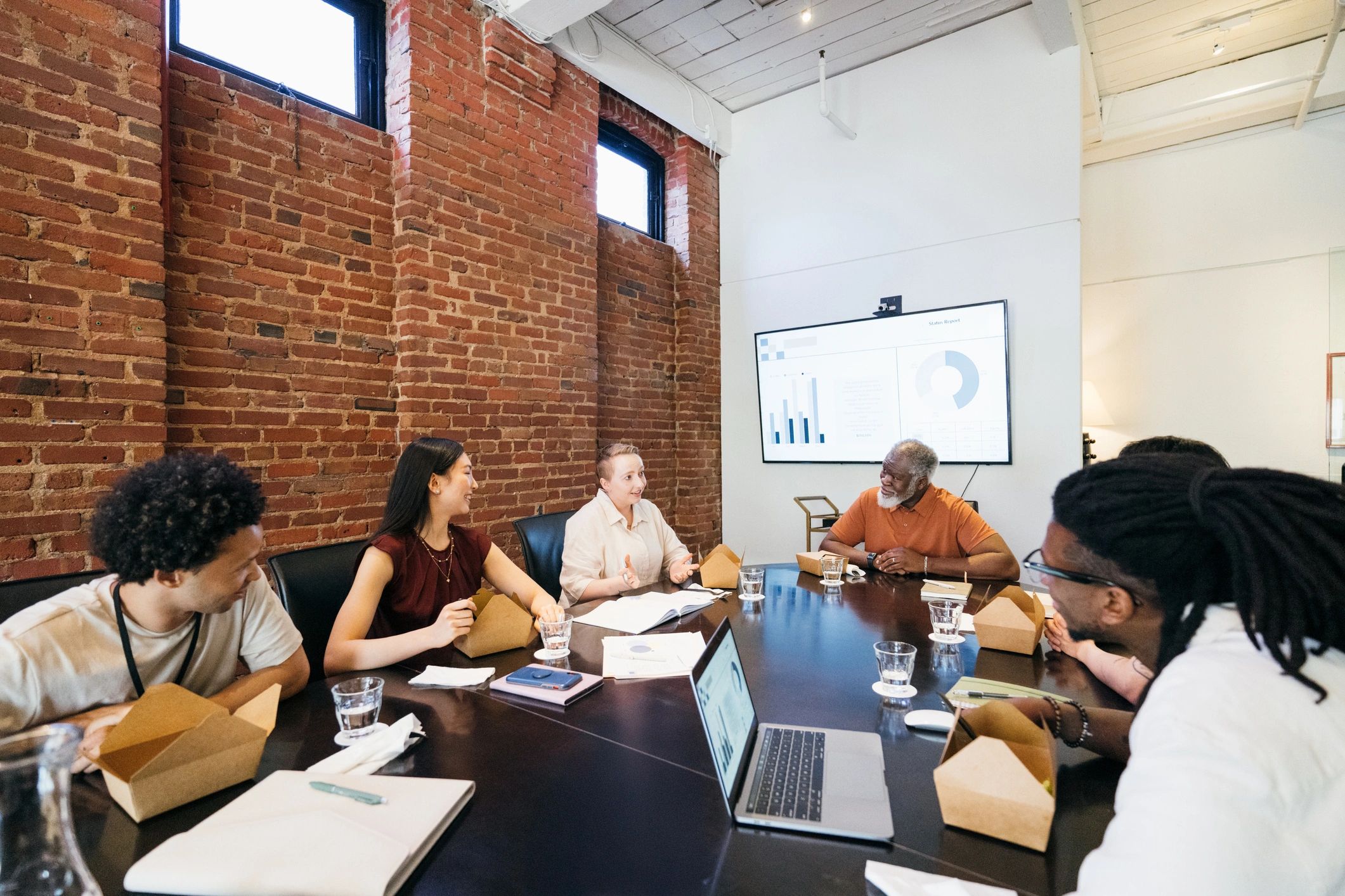 Professional team meeting in a boardroom